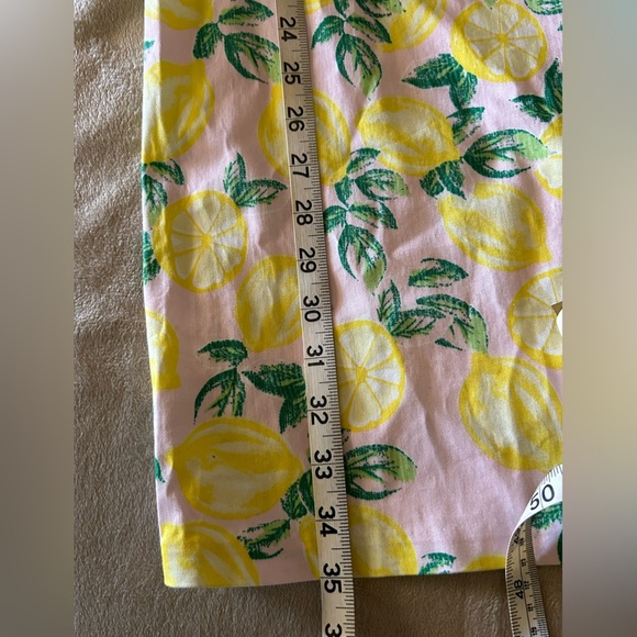Cynthia Rowley Pink Yellow Lemon Print Shift Dress sz 8 - Picture 7 of 8